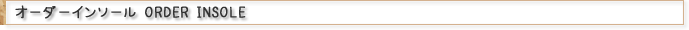 オーダーインソール ORDER INSOLE